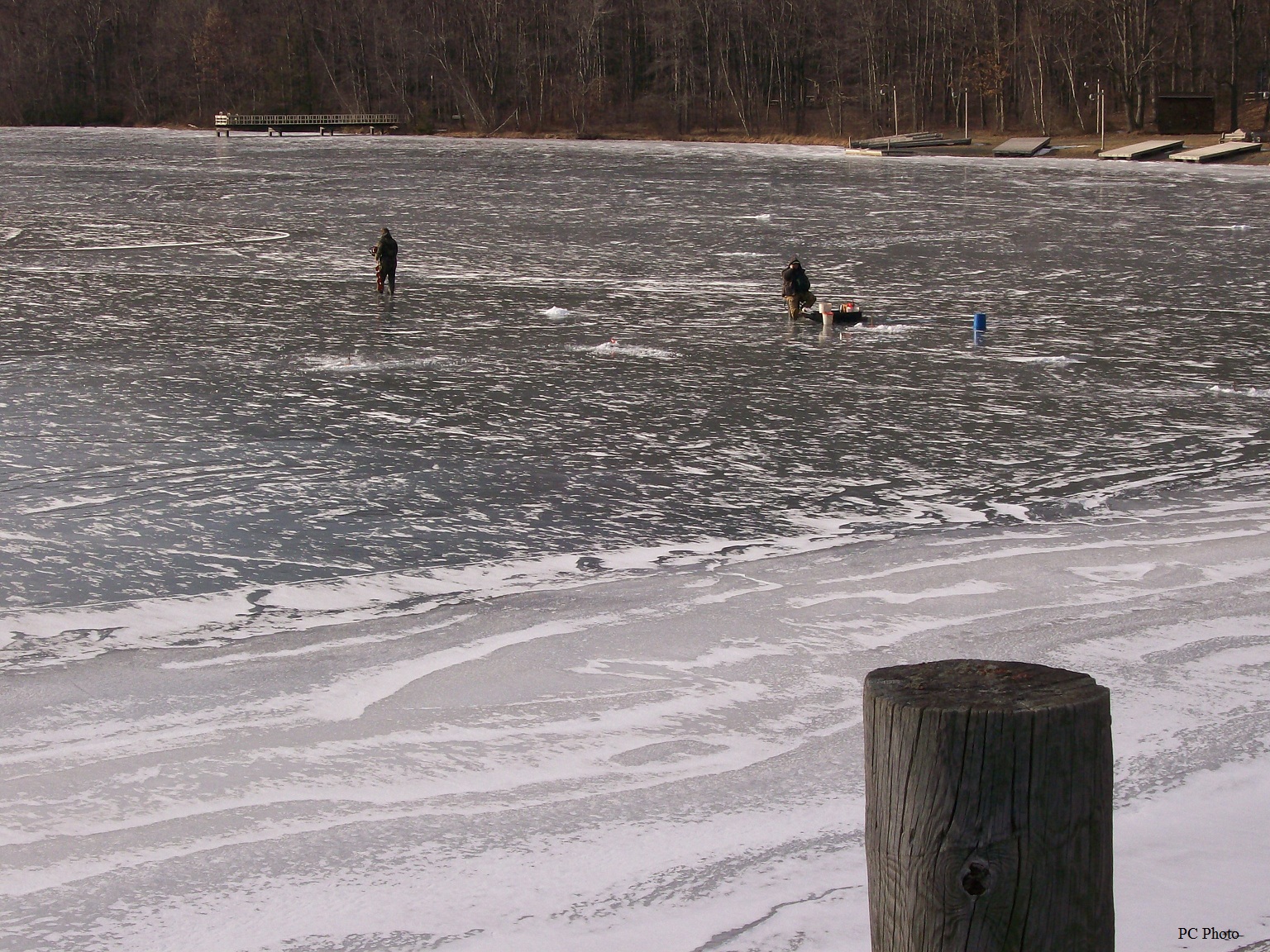 Ice fishing at Locust Lake 2010- PTC Photo